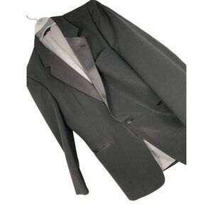 Christian Dior 70s Black Single-Button Vintage Tux Jacket 41R USA RP10248